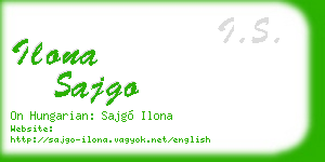 ilona sajgo business card